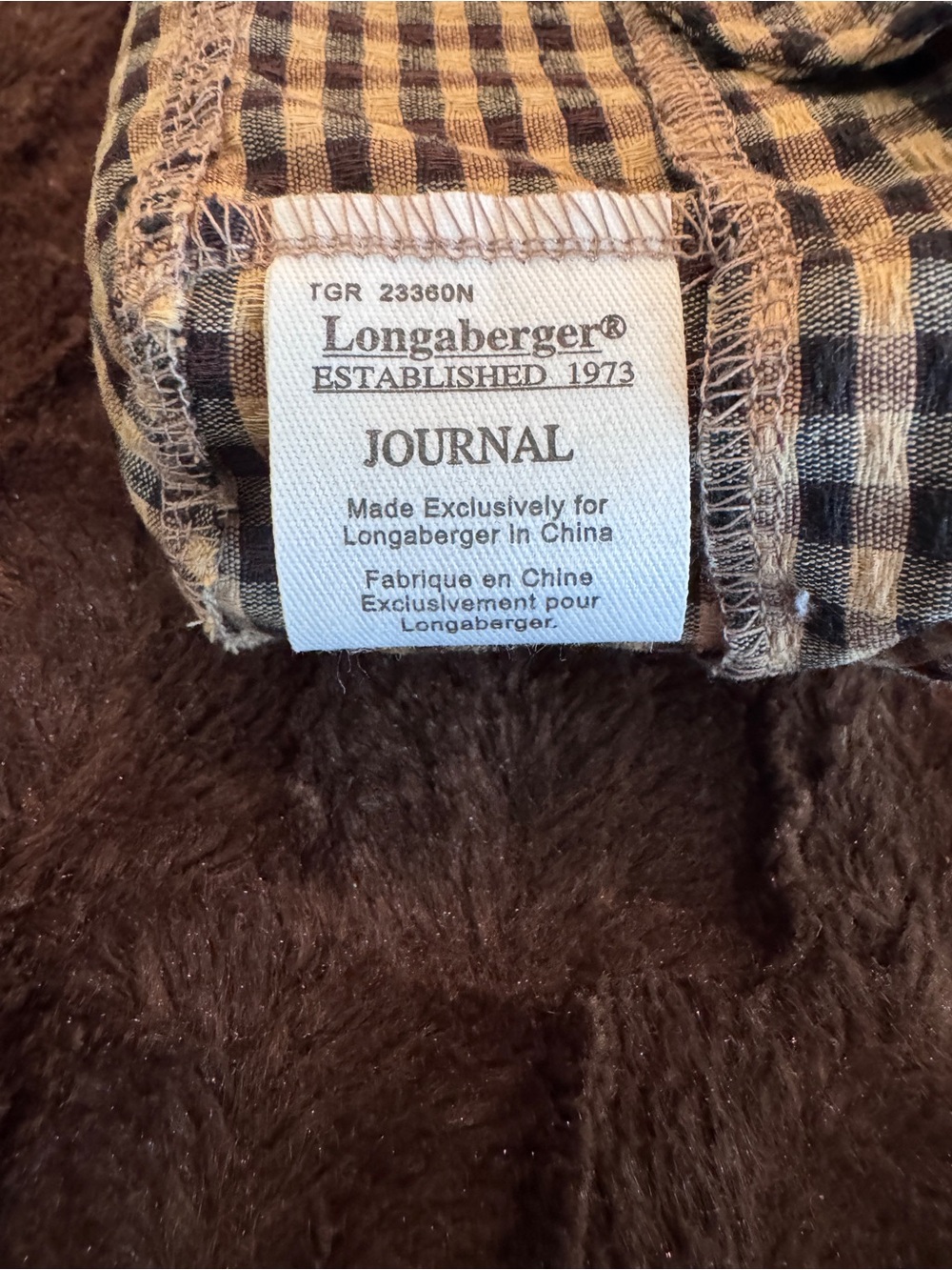 Longaberger Journal Basket Set w/Protector, Liner and Leather Handles 2007 - Picture 5 of 10